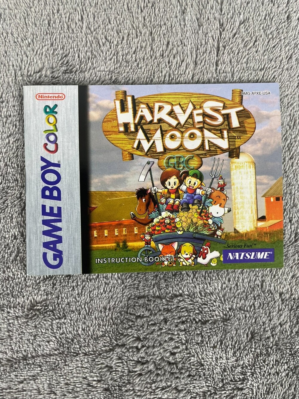 **No Game** Harvest Moon GB Manual Only (Nintendo Game Boy, 1998) Authentic